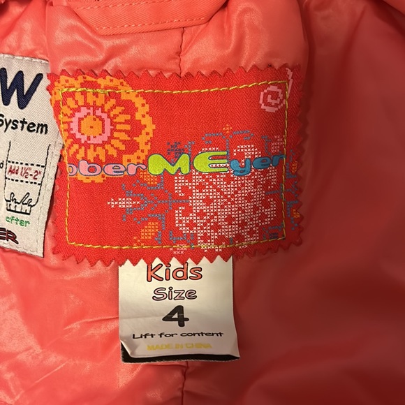 Obermeyer girl snow overalls size 4 pink - Picture 3 of 11